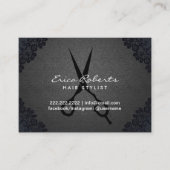 Haar Stylist  Zwart Kant Salon Afspraak Afsprakenkaartje (Voorkant)