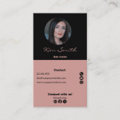 Haar Stylist Zwart & Toscane Afspraak & Klantenkaartje (Voorkant)