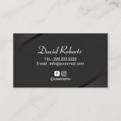 Haar Tattoo Scalp Micro-pigmentatie Modern Black Visitekaartje (Achterkant)