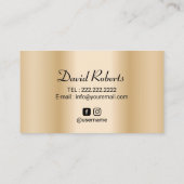 Haar Tattoo Scalp Micropigmentation Moderne Gold Visitekaartje (Achterkant)