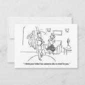 Haar vader heeft iemand anders in gedachten, grapp save the date (Voorkant)