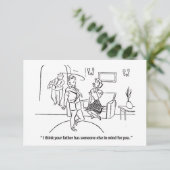 Haar vader heeft iemand anders in gedachten, grapp save the date (Staand voorkant)