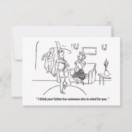 Haar vader heeft iemand anders in gedachten, grapp save the date