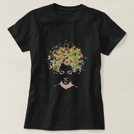Haar van Butterflies T-Shirt (Design voorkant)