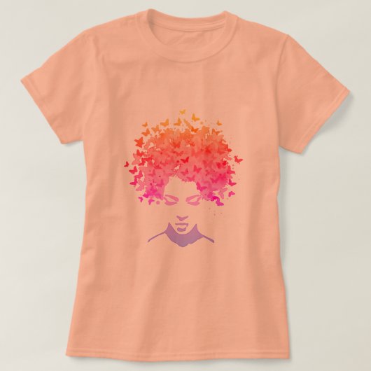 Haar van Butterflies T-Shirt (Design voorkant)