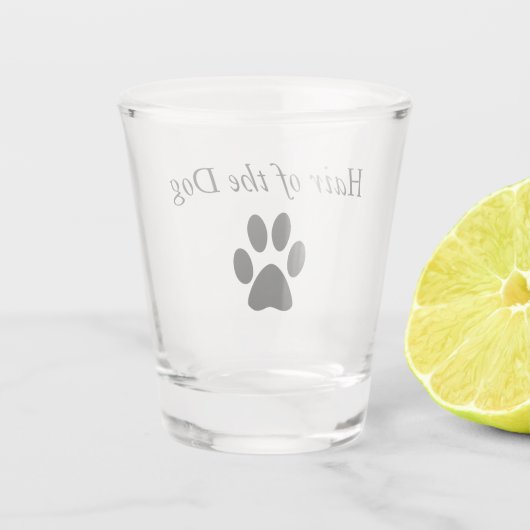 Haar van de Dog Paw Print Shot Glas (Achterkant)