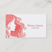 Haar van de harten visitekaartje (Voorkant)