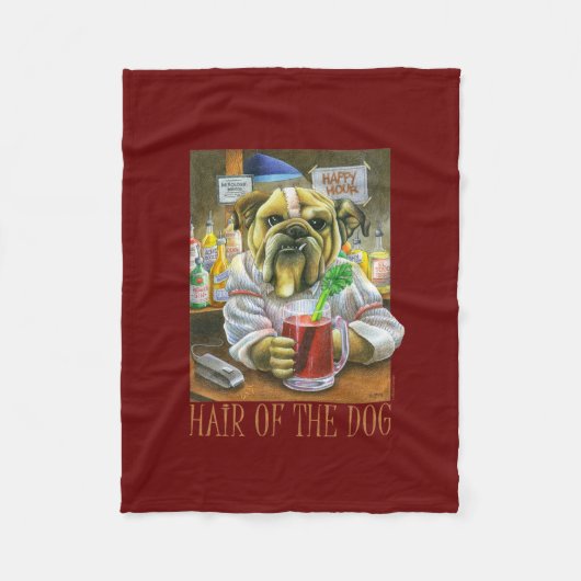 Haar van de hond (helpt bij kater) fleece deken (Voorkant)
