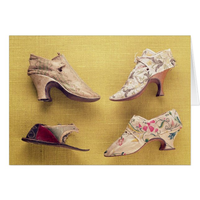 haar van geborduurde schoenen, c.1714 (Voorkant Horizontaal)