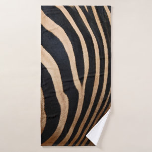 haar van zebravel, van dier, achtergrond, zwart, l badhanddoek