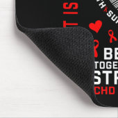 Haar vechtdochter CHD Awareness Heart Disease Gra Muismat (Hoek)