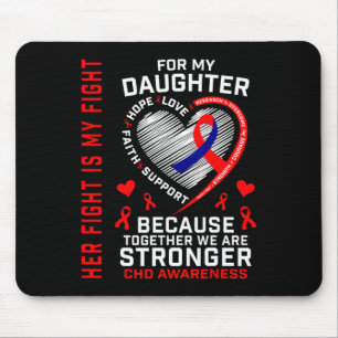 Haar vechtdochter CHD Awareness Heart Disease Gra Muismat