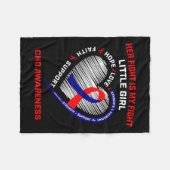 Haar vechtende kleine meisje ADHD bewustzijn hartz Fleece Deken (Voorkant (Horizontaal))