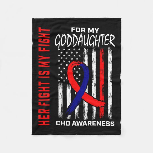 Haar vechtgodin Chd Bewustzijn Amerikaanse vlag Fleece Deken (Voorkant)