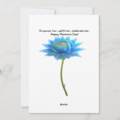 "Haar verhaal: Internationale Vrouwendag — wensaut Feestdagenkaart (Achterkant)
