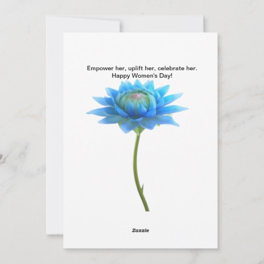 "Haar verhaal: Internationale Vrouwendag — wensaut Feestdagenkaart (Achterkant)