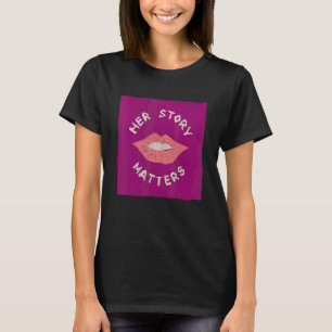 Haar verhaal telt Retro mars voor vrouwenrechten T-shirt
