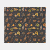 Haar vier seizoenen – Herfstpatroon Fleece Deken (Voorkant (Horizontaal))
