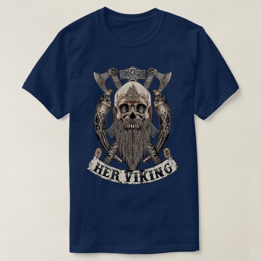 Haar Viking z'n sjiielmaiden en haar cadeautjes vo T-shirt (Design voorkant)