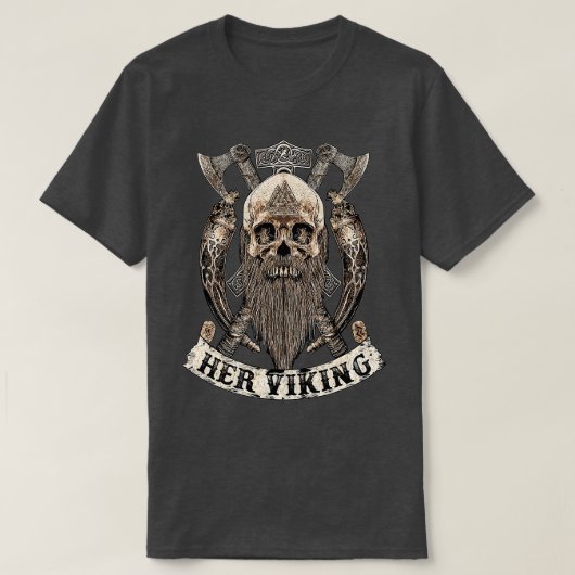 Haar Viking z'n sjiielmaiden en haar cadeautjes vo T-shirt (Design voorkant)