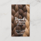 Haar vlechten Custom QR Visitekaartje (Voorkant)