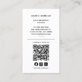 Haar vlechten stylist foto QR-code Visitekaartje (Achterkant)