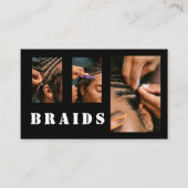 Haar vlechten vlechten foto visitekaartje (Voorkant)