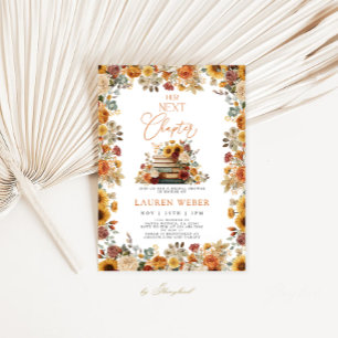 Haar volgende Chapter Herfst Bridal Shower Invitat Kaart