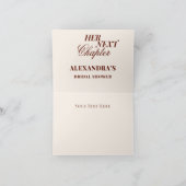 Haar Volgende Hoofdstuk Herfst Boek Thema Bruidsme Bedankkaart (Binnen)