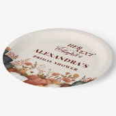 Haar Volgende Hoofdstuk Herfst Boek Thema Bruidsui Papieren Bordje (Gekanteld)