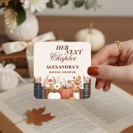 Haar volgende hoofdstuk Herfst boek Theme Vrijgeze Vierkante Sticker