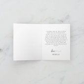 Haar Vows Kaart Minimalist Black Script Vows Kaart (Binnen)