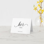 Haar Vows minimalist scriptlettertypedag Kaart (Gele Bloem)