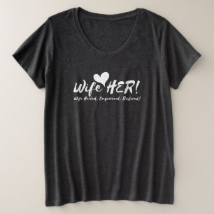 Haar vrouw. T-shirt comprimeren