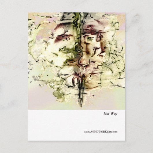 Haar weg briefkaart (Voorkant)