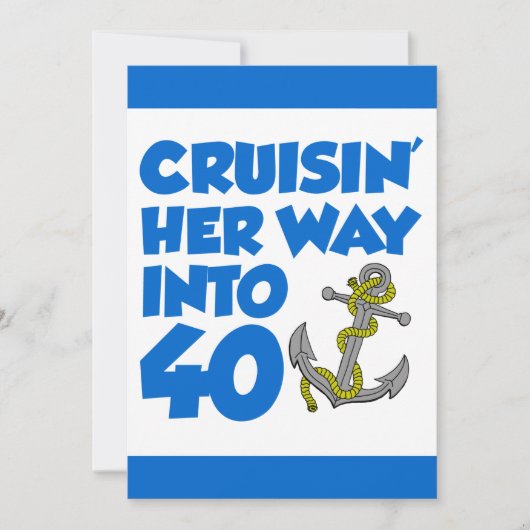 Haar weg kruipen in 40 Uitnodiging (Voorkant)