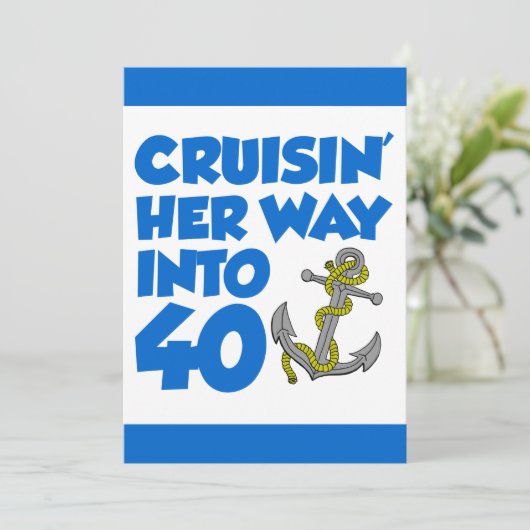 Haar weg kruipen in 40 Uitnodiging (Staand voorkant)