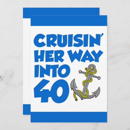 Haar weg kruipen in 40 Uitnodiging (Voorkant / Achterkant)