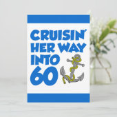 Haar weg kruipen in 60 Uitnodiging (Staand voorkant)