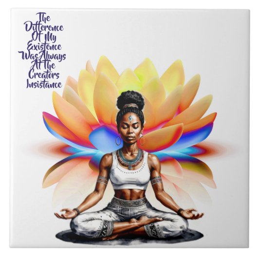 Haar wijsheidbestaan Keramische Tegel Tegeltje (Voorkant)