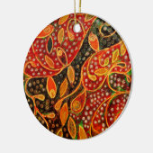 "Haar winterhart" (schilderij) Keramisch Ornament (Links)