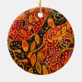 "Haar winterhart" (schilderij) Keramisch Ornament (Achterkant)
