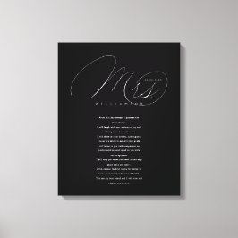 Haar Wows Elegant Mrs Passen getrouwd Wedding Vows Canvas Afdruk