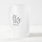 Haar zeer eigen, gepersonaliseerd glas matglas bierpul (Voorkant links)