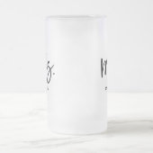 Haar zeer eigen, gepersonaliseerd glas matglas bierpul (Center)