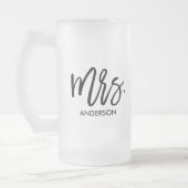 Haar zeer eigen, gepersonaliseerd glas matglas bierpul (Links)