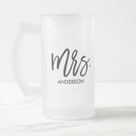 Haar zeer eigen, gepersonaliseerd glas matglas bierpul
