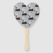 Haar, Zijn en Ivoor Fan Handwaaier (Achterkant)