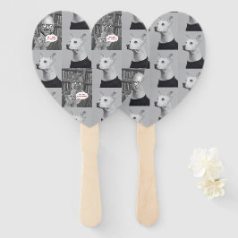 Haar, Zijn en Ivoor Fan Handwaaier