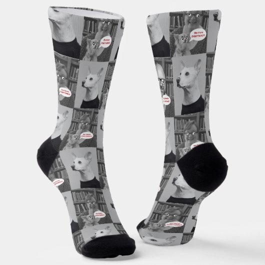 Haar, zijn ivoor, gekke bemanning Sokken (Gebogen)